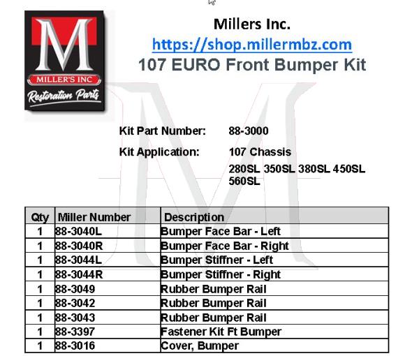 EURO FRONT BUMPER KIT 107 CH